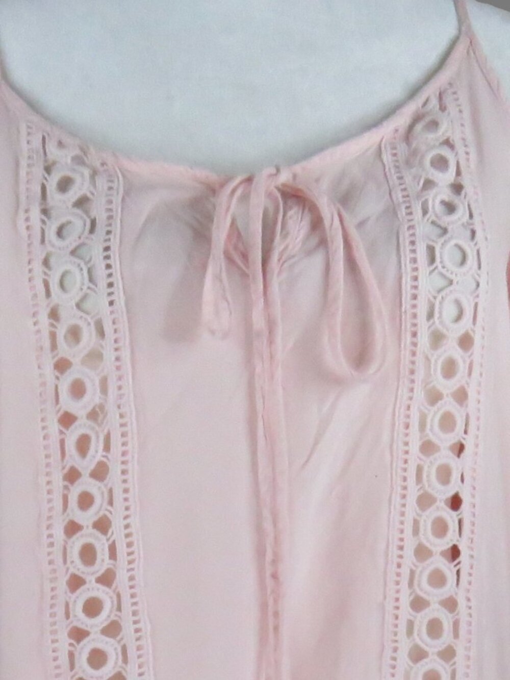 Blue Island Women's Long Sleeve Pink Off the Shoulder Tunic Size S (C2053)